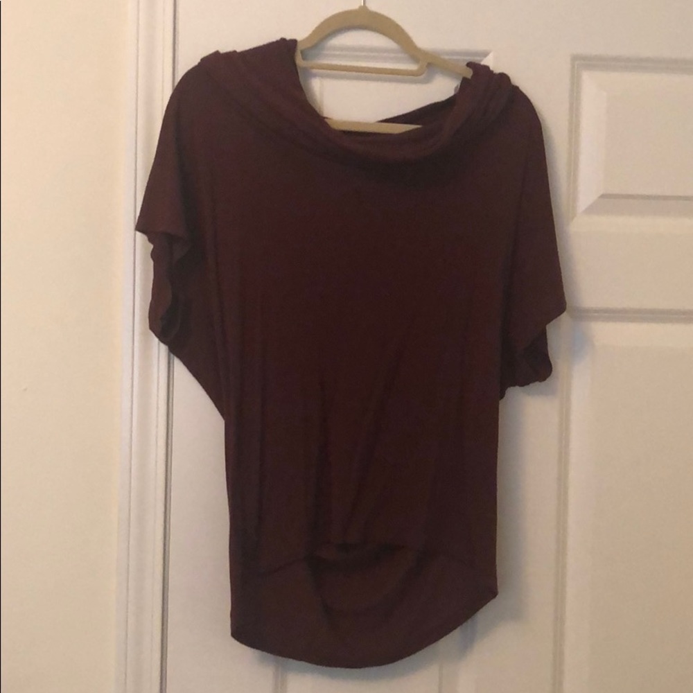 Sanctuary short sleeved blouse with cowl neckline